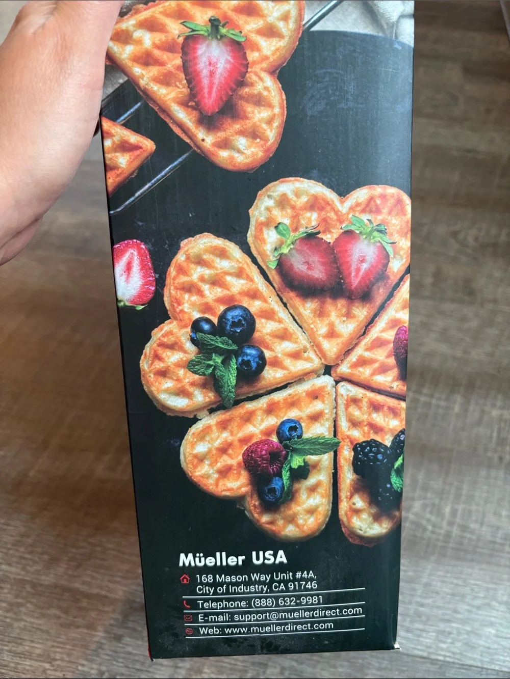Mueller Heart-Shaped Waffle Maker 5 Mini Waffle Iron Nonstick NEW